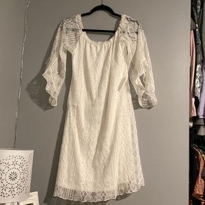 Large Charming Charlie White Off-Shoulder Dress